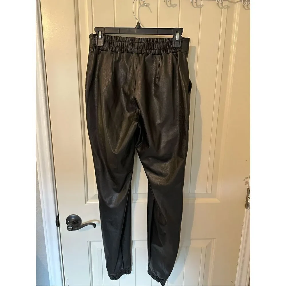 Spanx Leather Jogger Pull On Black Women’s Pants Size S - Picture 4 of 9